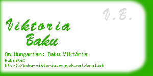 viktoria baku business card